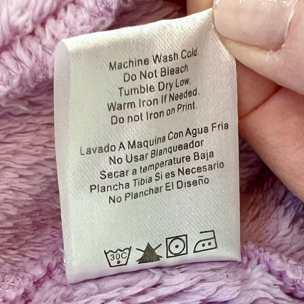 šTinker Bell by Disney fairies size 5 super soft purple coat with pockets! - Picture 9 of 9